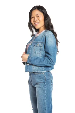 Big Bling Raw Collar Denimjakke