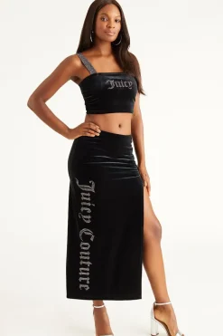Big Bling Velour Maxi-Skjørt