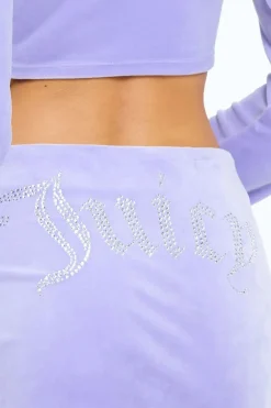 Big Bling Velour Micro MiniSkjørt