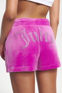 Big Bling Velour Track Shorts
