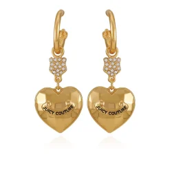 Bling Heart Drop Hoop Øredobber