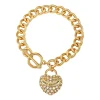 Bling Heart Toggle Armbånd