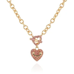 Bling Hjerte Anheng Sjarm Halskjede