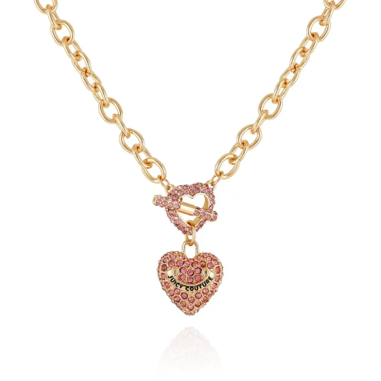 Bling Hjerte Anheng Sjarm Halskjede