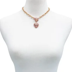 Bling Hjerte Anheng Sjarm Halskjede