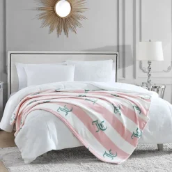 Cabana Stripete Plysjteppe