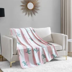Cabana Stripete Plysjteppe
