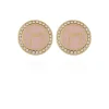 Circle Rhinestone Stud Øredobber