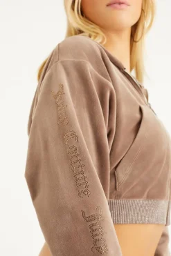 Cropped Jakke Med Side Bling
