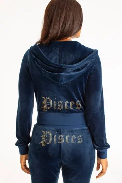Fiskene Big Bling Velour Hettegenser