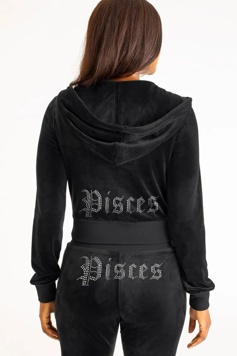 Fiskene Big Bling Velour Hettegenser