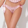 Frederick'S X Juicy Satin & Rhinestone Bow Bikini