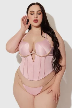 Frederick'S X Juicy Satin & Rhinestone Bustier