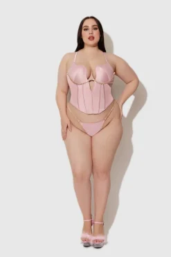 Fredericks X Juicy Satin & Rhinestone G-Streng