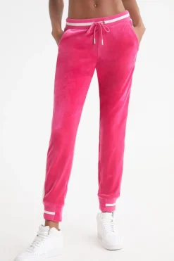 Joggers I Kontrastribbete Velour