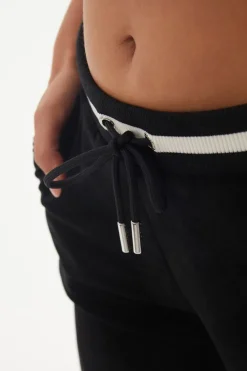 Joggers I Kontrastribbete Velour