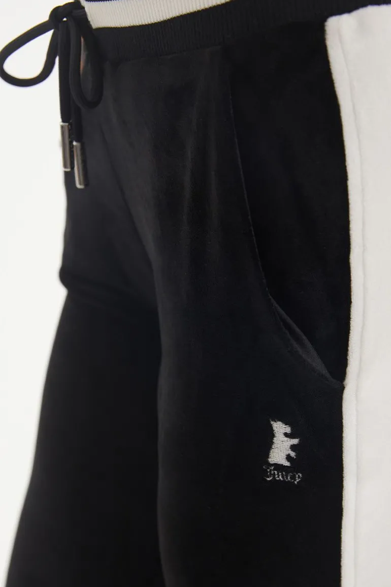 Joggers I Kontrastribbete Velour