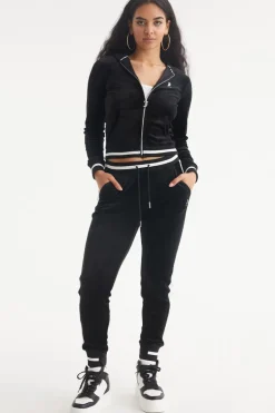Joggers I Kontrastribbete Velour