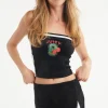 Juicy Varsity Velour Tube Topp