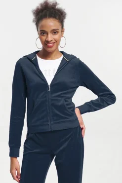 Klassisk Hettegenser I Velour I Bomull