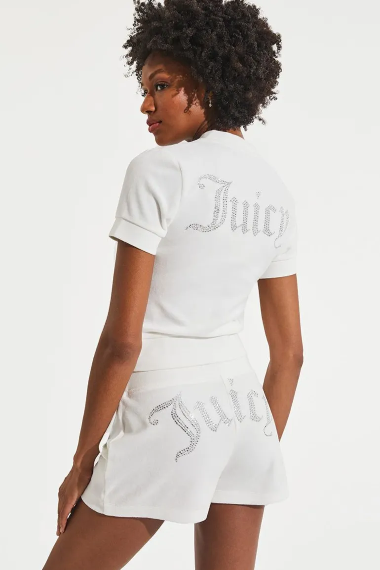 Kortermet Big Bling Bomull Velour Glidelas