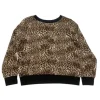 Leopard-Pyjamas-Topp Med Rund Hals—Rejuiced