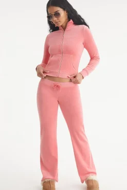 Malibu Small Bling Cotton Velour Joggebukser