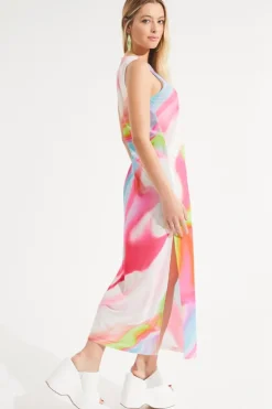 Mesh Swirl Maxikjole