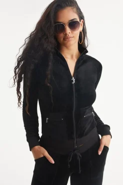 Mockneck Velour Cargo Treningsjakke