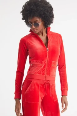 Mockneck Velour Cargo Treningsjakke