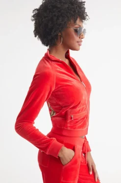 Mockneck Velour Cargo Treningsjakke