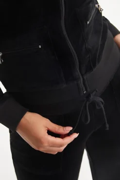 Mockneck Velour Cargo Treningsjakke