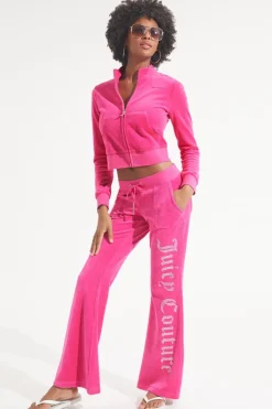 Mockneck Velour Treningsjakke I Bomull