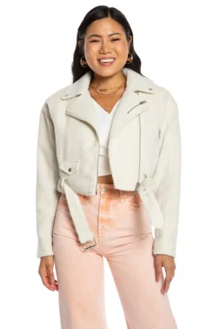 Mohair Cropped Moto-Jakke