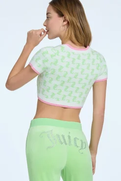 Monogram Cropped Strikketopp