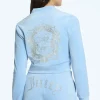 Monogram Cropped Velour Bomberjakke