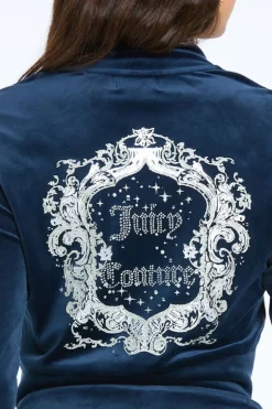 Monogram Cropped Velour Bomberjakke