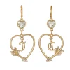 Monogram Heart Drop Hoop Øredobber