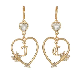 Monogram Heart Drop Hoop Øredobber