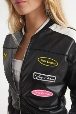 Moto Bomberjakke I Imitert Skinn