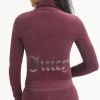 Ombre Bling Cotton Velour Mockneck Treningsjakke