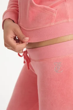 Ombre Bling Cotton Velour Mockneck Treningsjakke