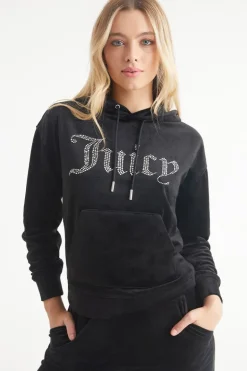 Oversized Big Bling Velour Hettegenser
