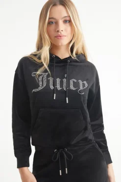 Oversized Big Bling Velour Hettegenser
