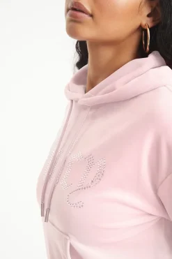 Oversized Big Bling Velour Hettegenser