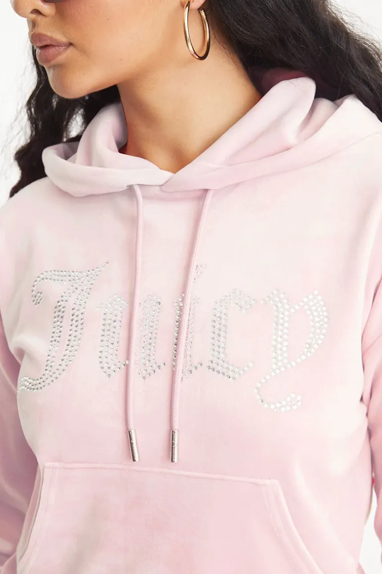 Oversized Big Bling Velour Hettegenser