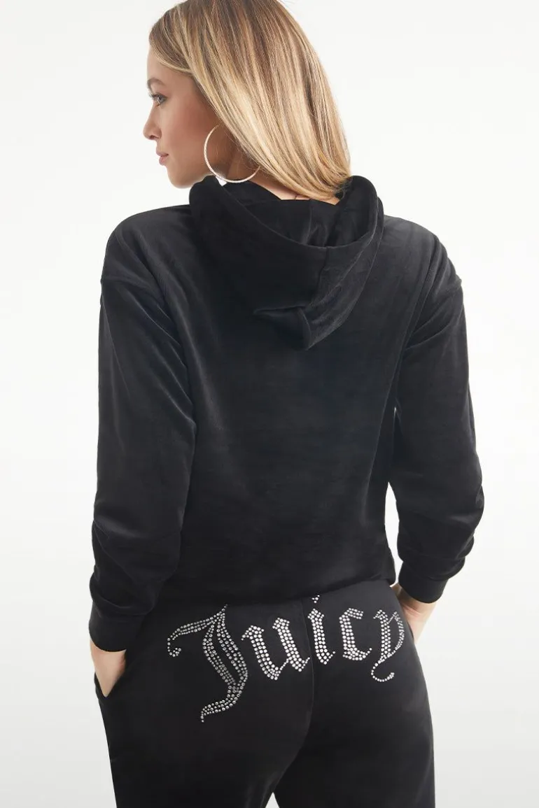 Oversized Big Bling Velour Hettegenser