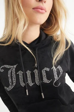 Oversized Big Bling Velour Hettegenser