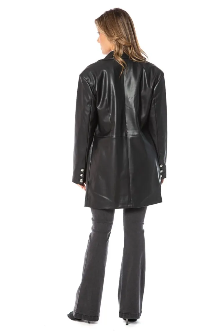Oversized Trenchcoat I Kunstskinn