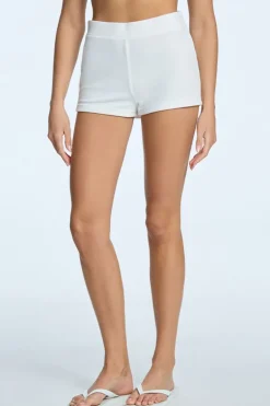Pearly Big Bling Velour Booty Shorts